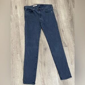 Women’s 26R AG Stevie Slim Straight Ankle Washed Cotton Stretch Trouser Pants